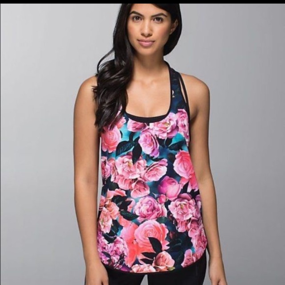 Lululemon Secret Garden Lighten Up Tank Sz 2